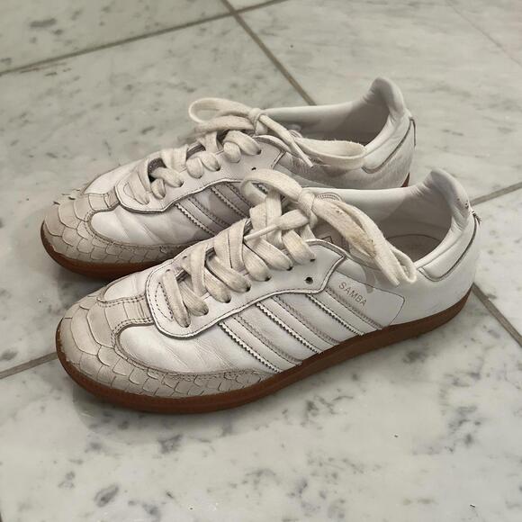 adidas Shoes - White Snakeskin Adidas Sambas
